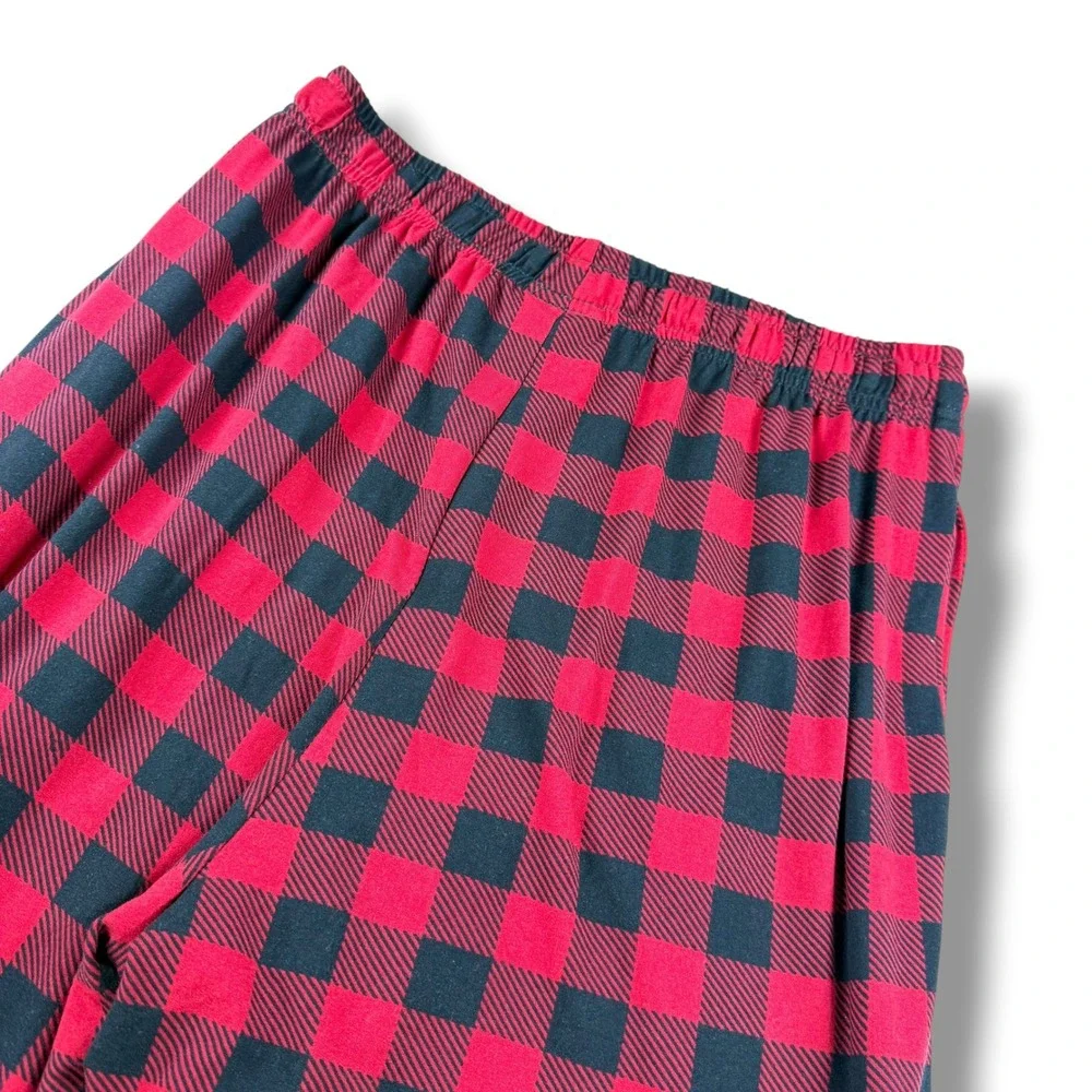 NWT Perry Ellis Portfolio Pajama Pants Mens Size Small S Buffalo Plaid Red Black